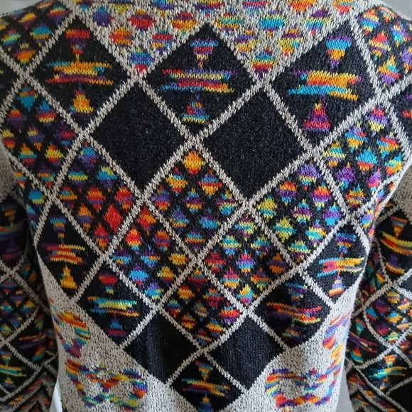 NORTHERN ANGEL Aztec Southwestern long open front cardigan duster hood sweater S - Picture 9 of 12